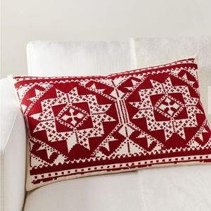 Christmas Nordic star embroidered pillow cover. Brand new.